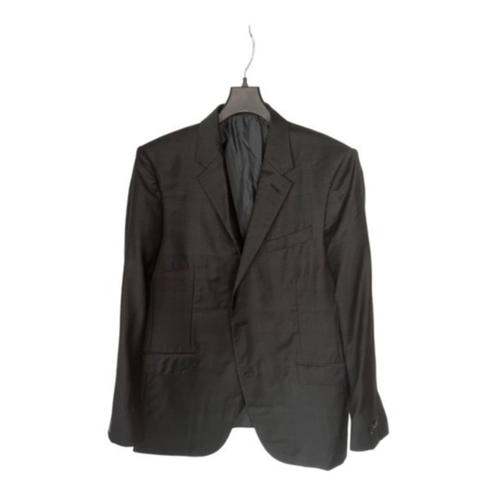 Ermenegildo Zegna Dark Grey Wool Silk Blend Men’s Suit Coat Size 46R US‎ 56 IT